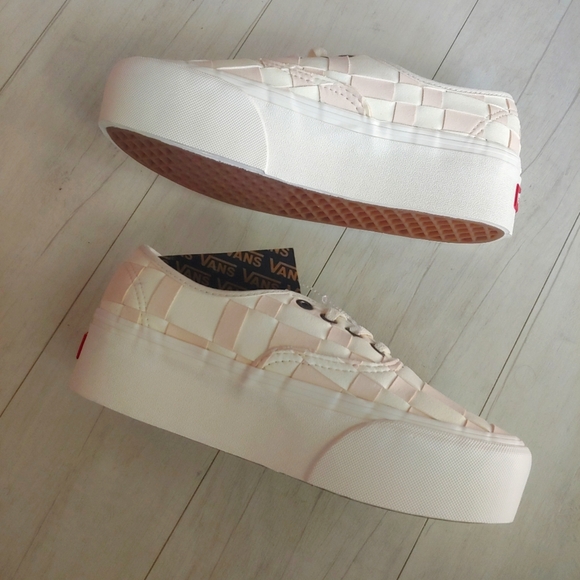 VANS NEW Stackform Woven Check Lace Up Shoes - Picture 2 of 13